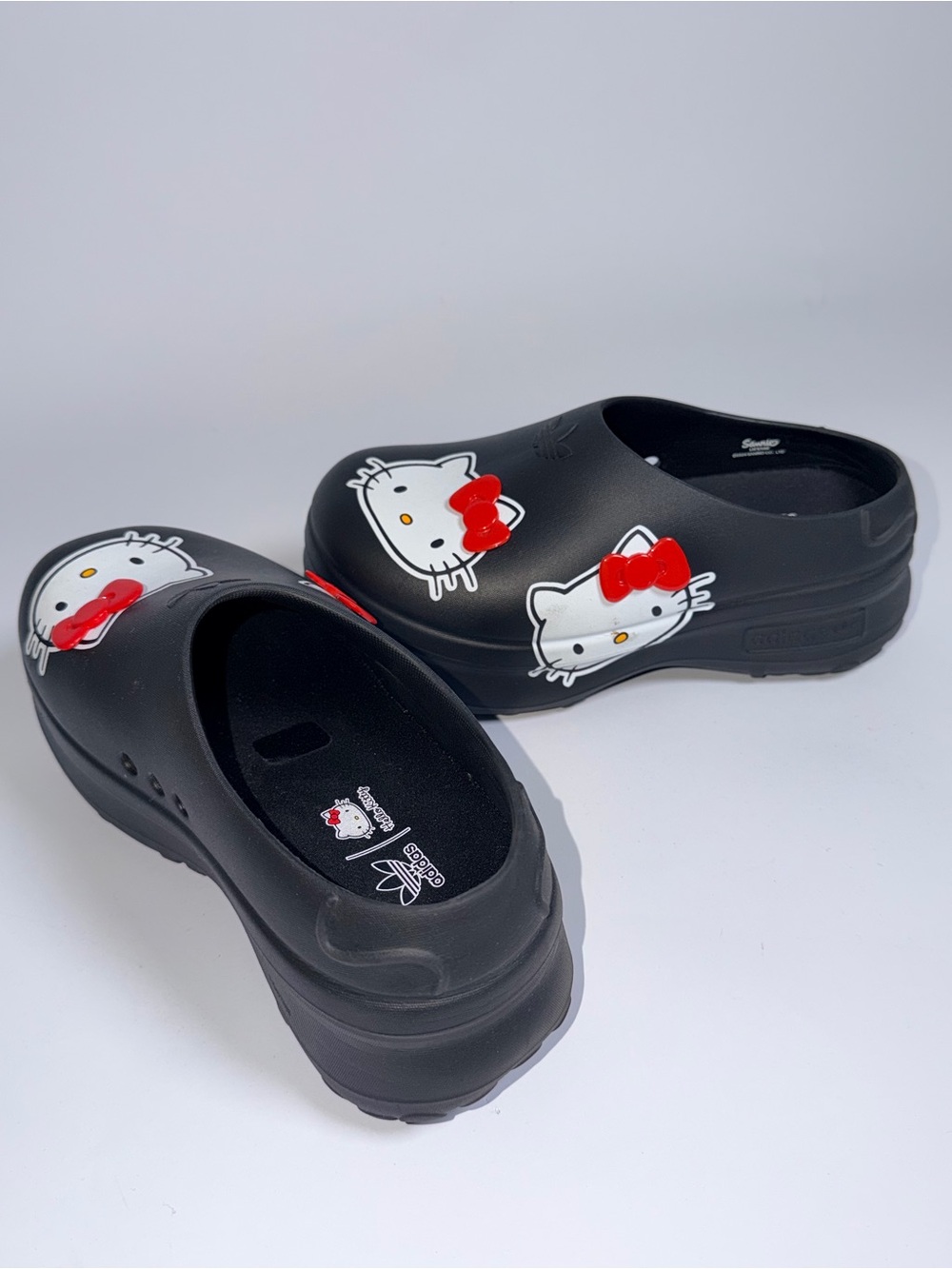 Adidas x Hello Kitty Adifom Stan Smith Mule Black Platform Clogs Women’s 6 - Picture 4 of 9